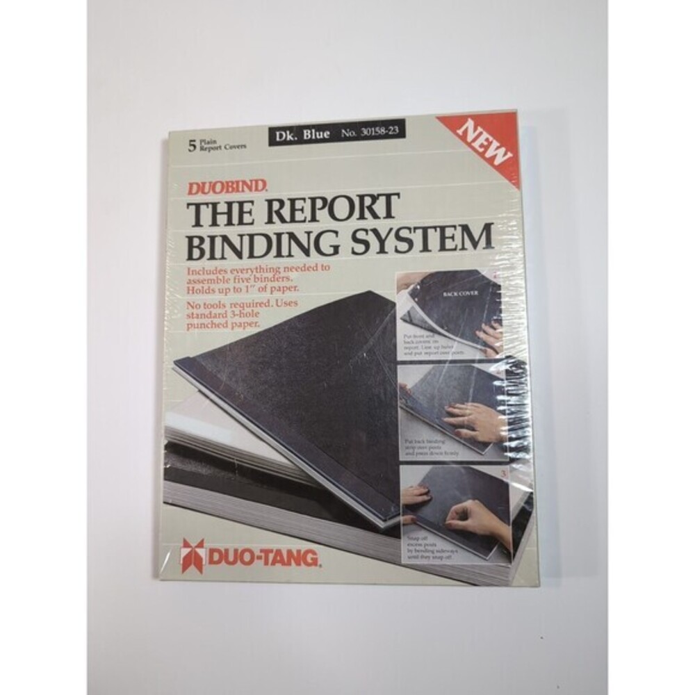 Duobind Report‎ Binding System 5 Dark Blue Report Covers 30158-23 New Sealed